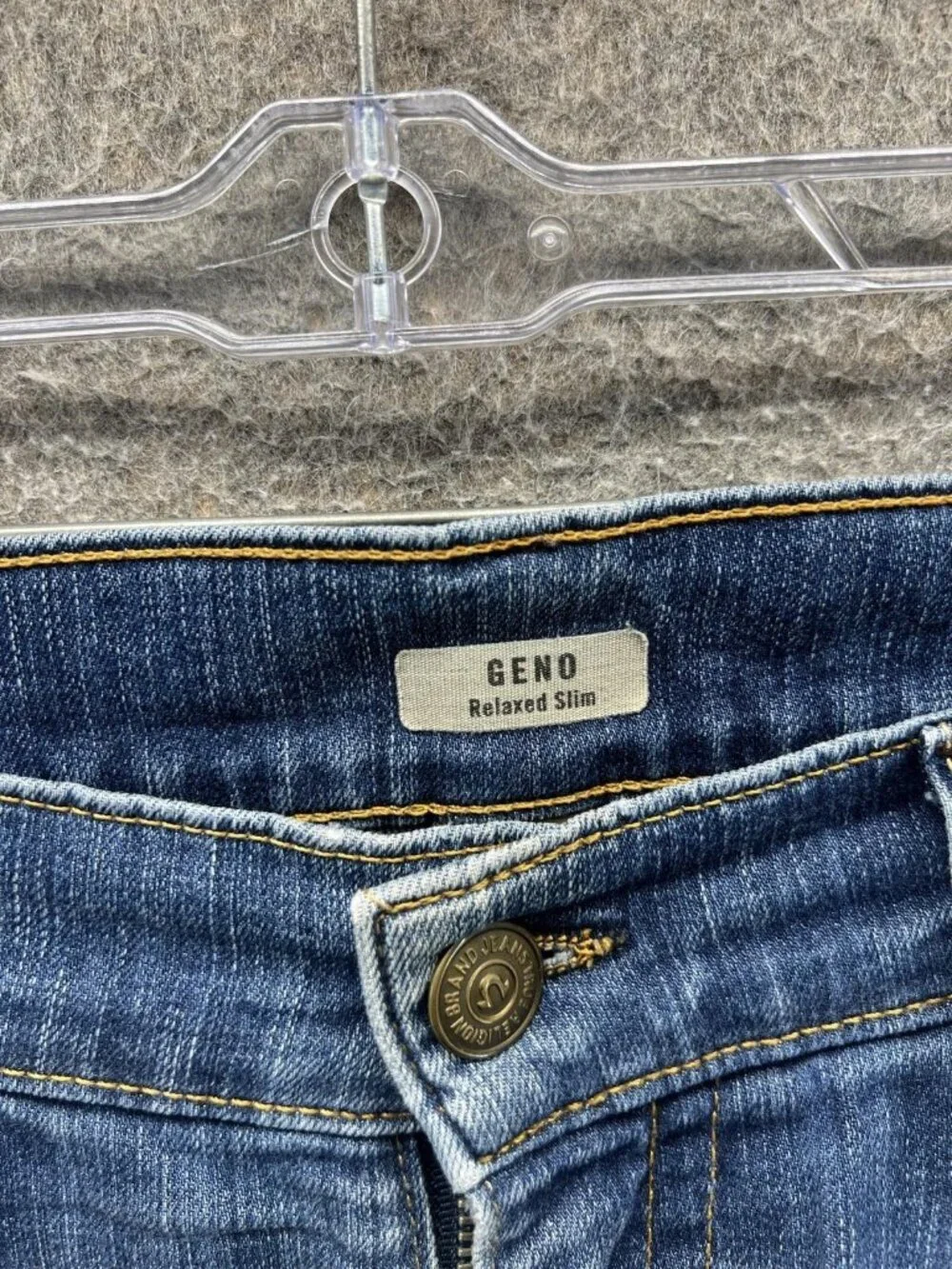 True Religion Geno Relaxed Slim Jeans Mens 32 Blue Stretch Denim Distressed